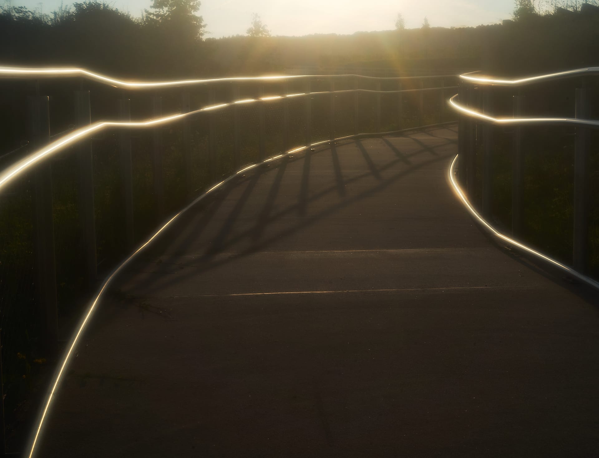 Luminous Curves at Dusk