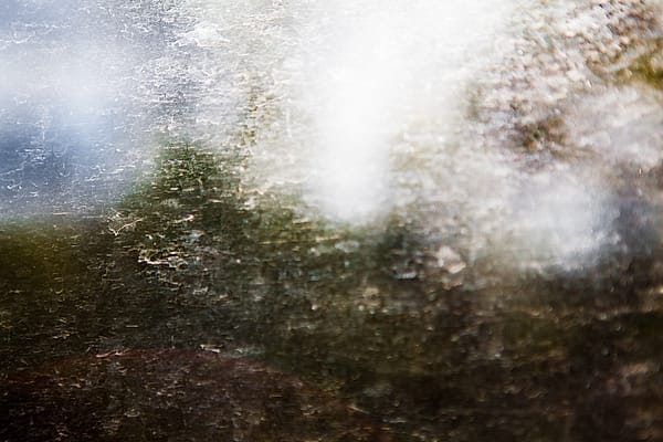 Veiled Morning Light - This piece serves as a meditation on the barrier between the observer and the natural world, rendering a familiar landscape into a dreamlike haze